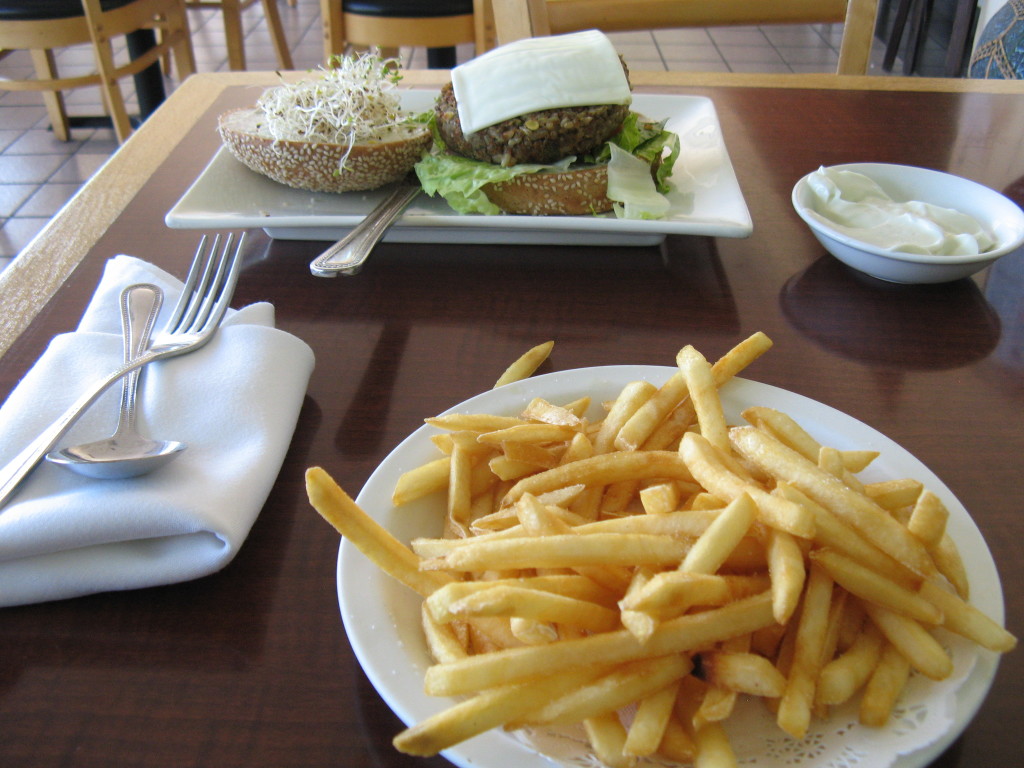 vegan glory burger and fries