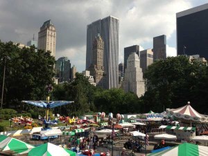 Sideshow at Wollman Rink site in the Summer